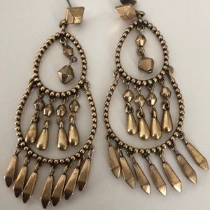 Stella and dot earrings gold dangle